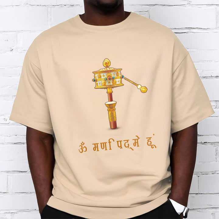 Buddha Stones Sanskrit OM NAMAH SHIVAYA Prayer Wheel Tee T-shirt - image 10