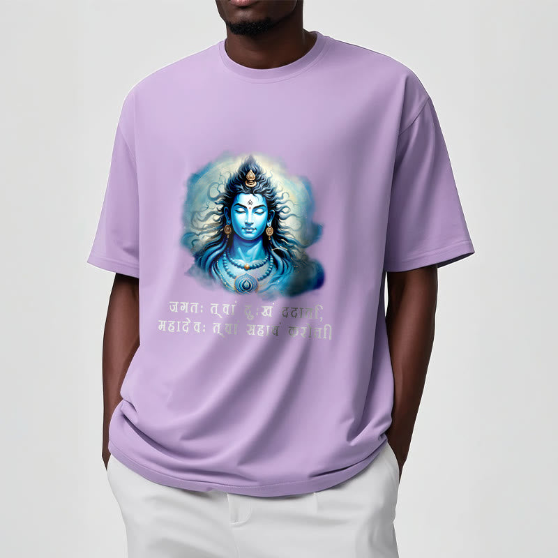 Buddha Stones Sanskrit Mahadev Comes To Your Aid Tee T-shirt - image 17
