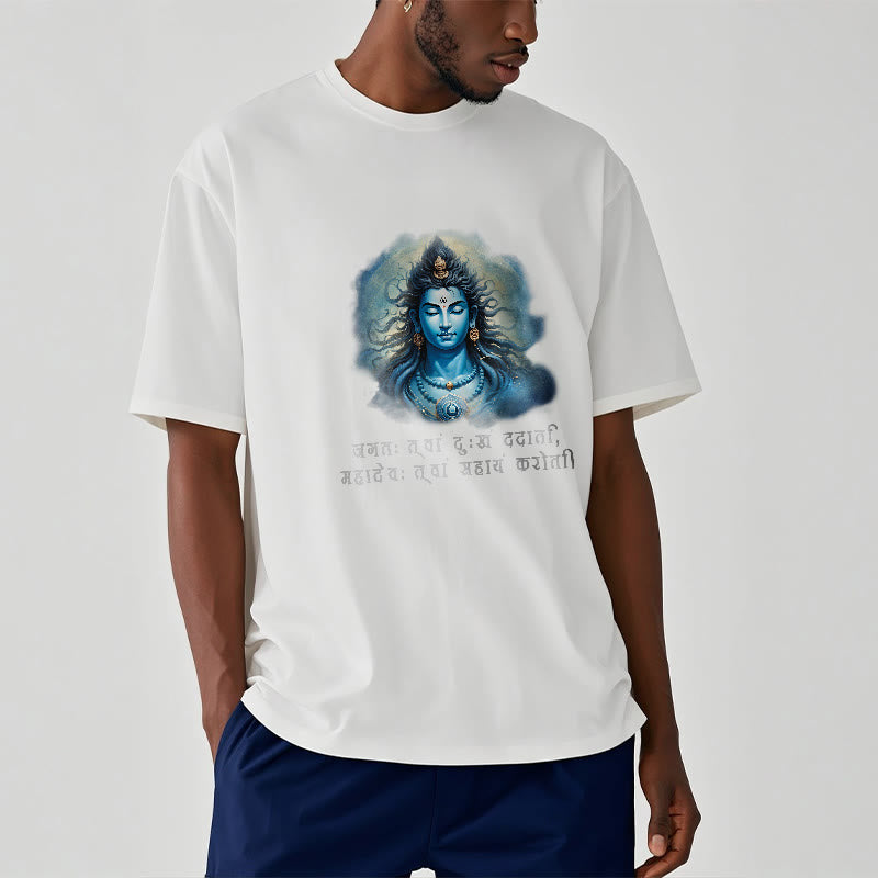 Buddha Stones Sanskrit Mahadev Comes To Your Aid Tee T-shirt - image 6