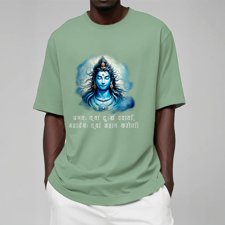 Buddha Stones Sanskrit Mahadev Comes To Your Aid Tee T-shirt - image 15