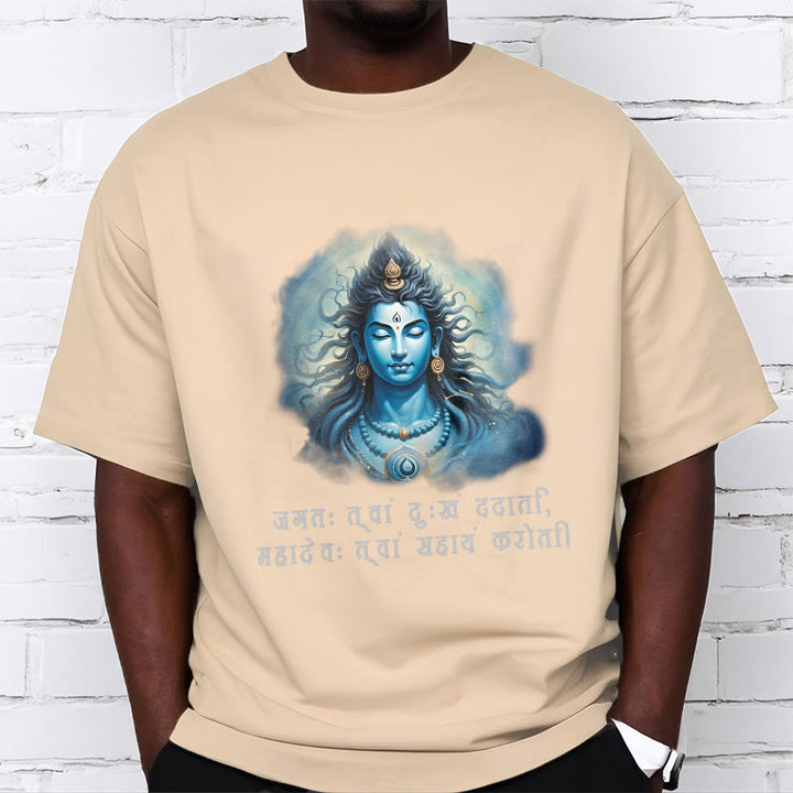 Buddha Stones Sanskrit Mahadev Comes To Your Aid Tee T-shirt - image 9