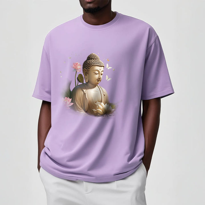 Buddha Stones Lotus Butterfly Meditation Buddha Tee T-shirt - image 17