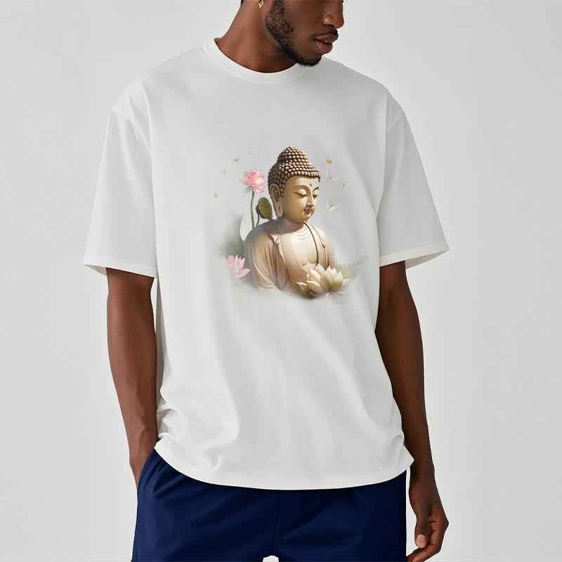 Buddha Stones Lotus Butterfly Meditation Buddha Tee T-shirt - image 2