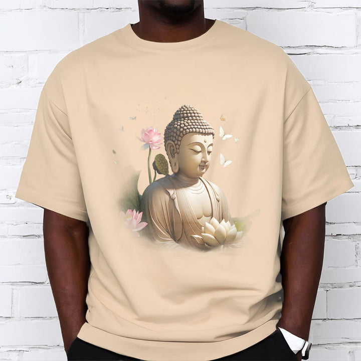 Buddha Stones Lotus Butterfly Meditation Buddha Tee T-shirt - image 9