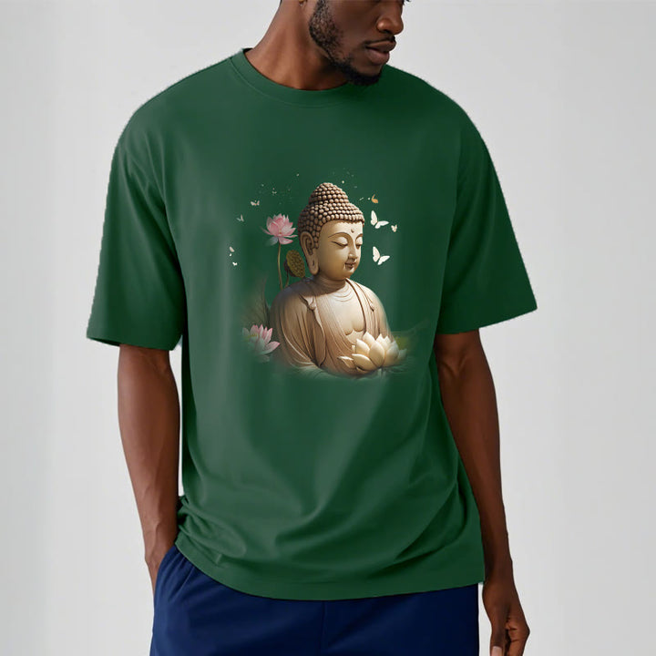 Buddha Stones Lotus Butterfly Meditation Buddha Tee T-shirt - image 11