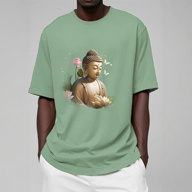 Buddha Stones Lotus Butterfly Meditation Buddha Tee T-shirt - image 15