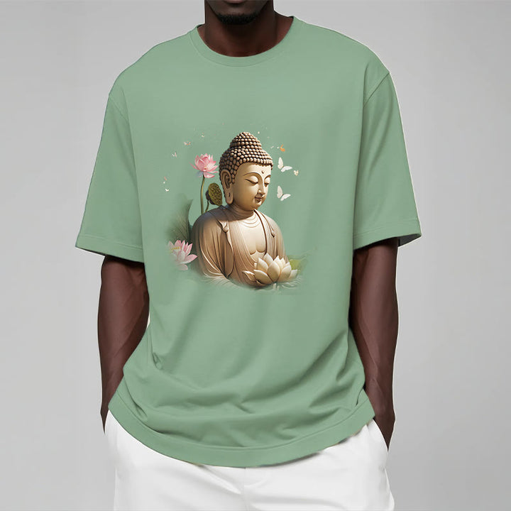 Buddha Stones Lotus Butterfly Meditation Buddha Tee T-shirt - image 15