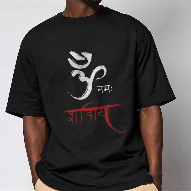 Buddha Stones OM NAMAH SHIVAYA Mantra Sanskrit Tee T-shirt