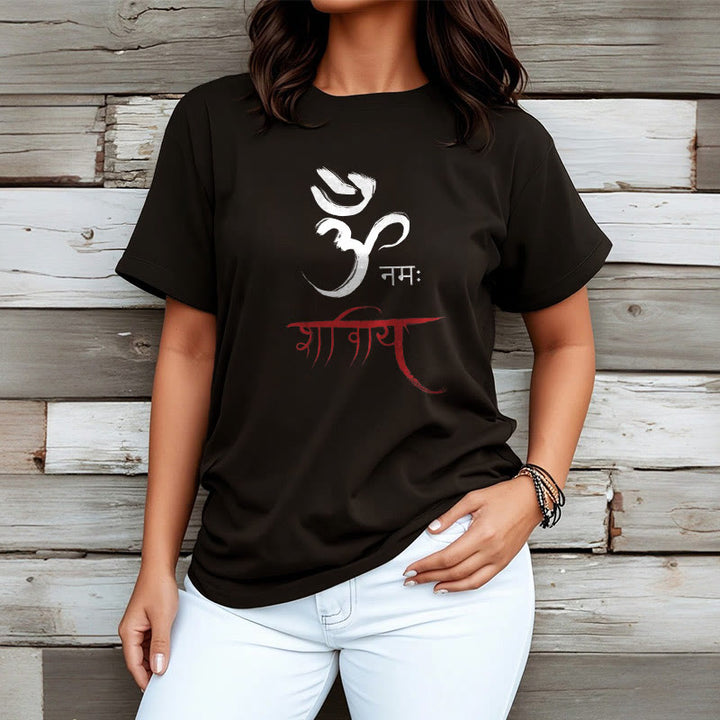 Buddha Stones OM NAMAH SHIVAYA Mantra Sanskrit Tee T-shirt - image 8