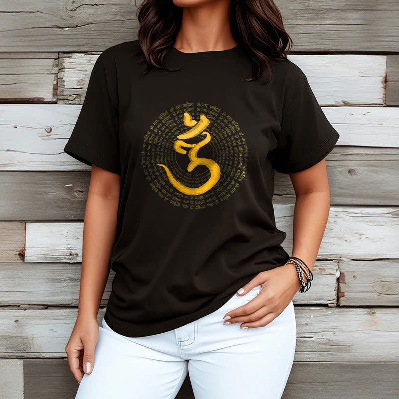 Buddha Stones 108 OM NAMAH SHIVAYA Mantra Sanskrit Tee T-shirt - image 6
