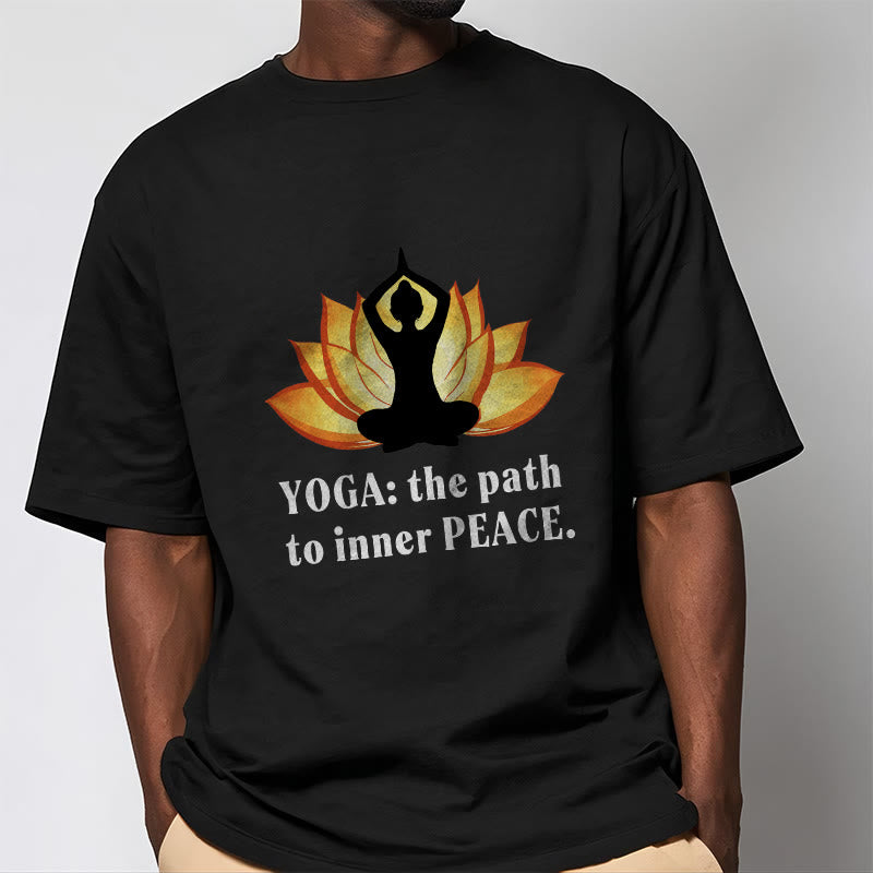 Buddha Stones Yoga The Path To Inner Peace Lotus Tee T-shirt - image 7