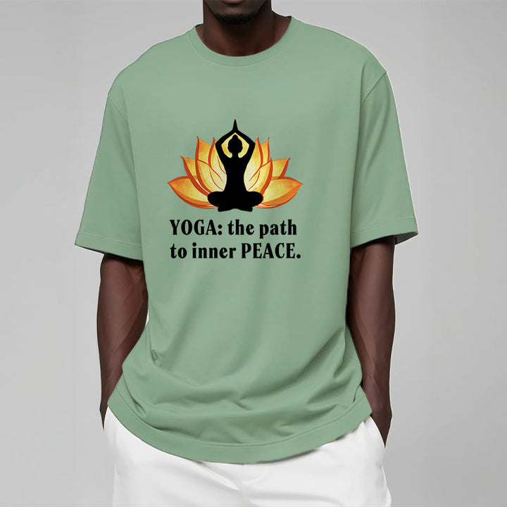 Buddha Stones Yoga The Path To Inner Peace Lotus Tee T-shirt - image 14