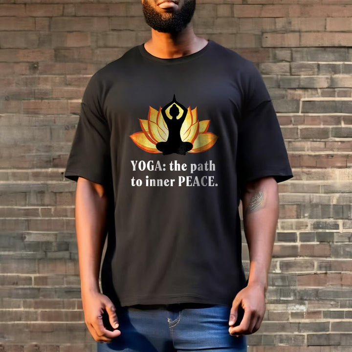Buddha Stones Yoga The Path To Inner Peace Lotus Tee T-shirt - image 8