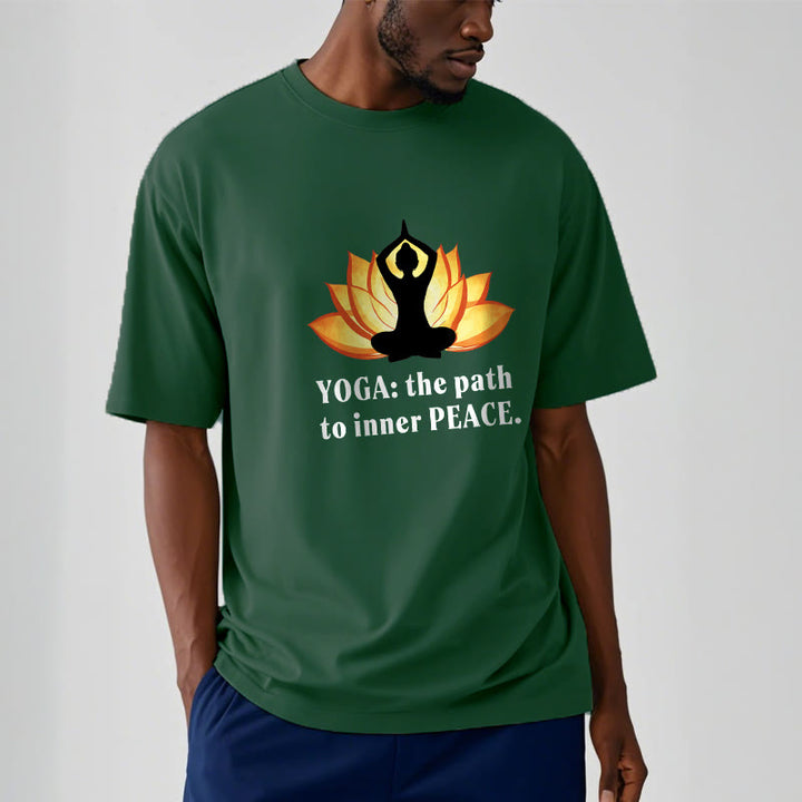 Buddha Stones Yoga The Path To Inner Peace Lotus Tee T-shirt - image 5