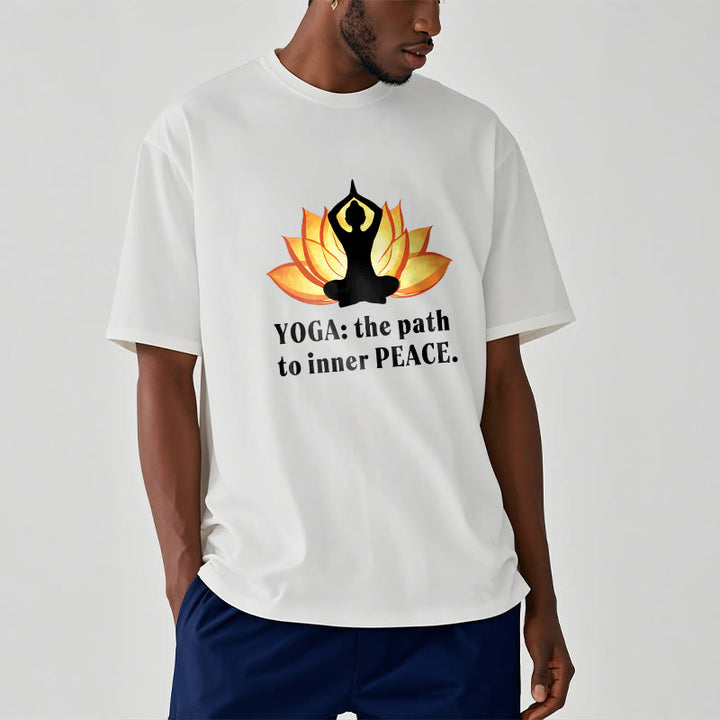 Buddha Stones Yoga The Path To Inner Peace Lotus Tee T-shirt - image 2