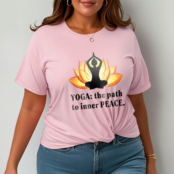 Buddha Stones Yoga The Path To Inner Peace Lotus Tee T-shirt - image 12