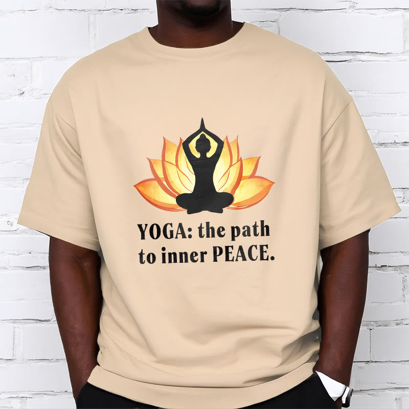 Buddha Stones Yoga The Path To Inner Peace Lotus Tee T-shirt