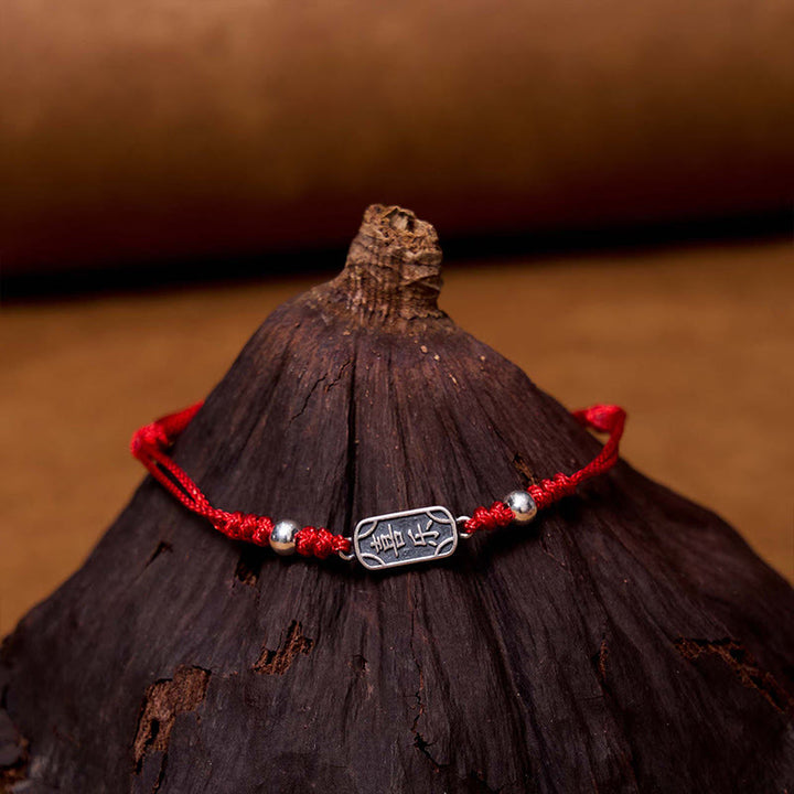 Buddha Stones Handmade 925 Sterling Silver Peace And Joy Safe Well Protection Braided Bracelet - image 12