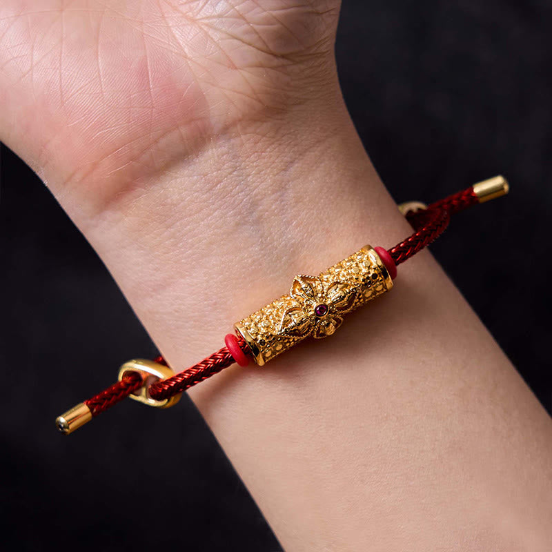 Buddha Stones Copper Luck Red String Bracelet