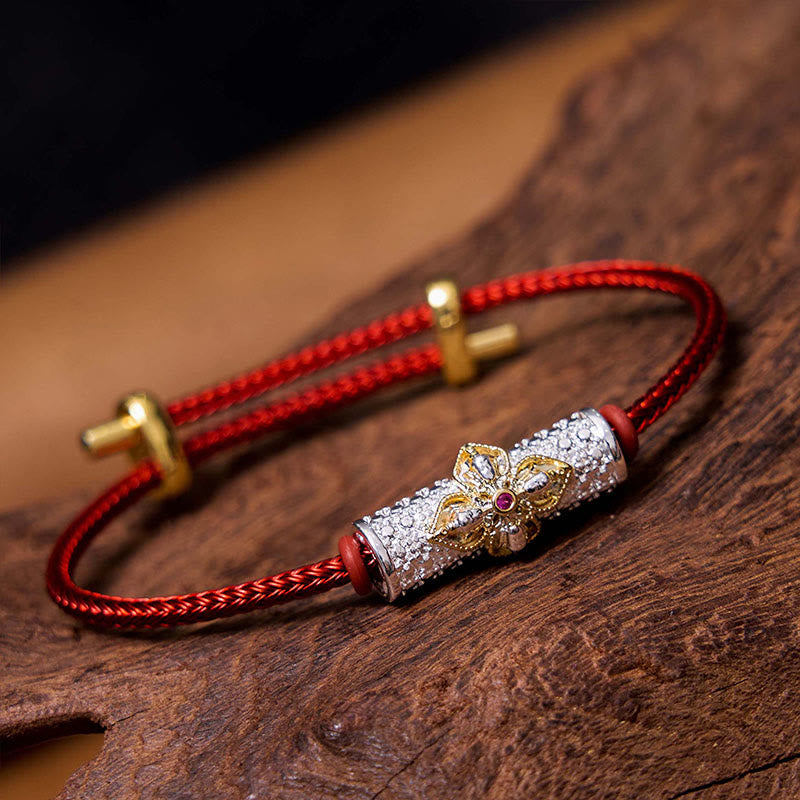 Buddha Stones Copper Luck Red String Bracelet