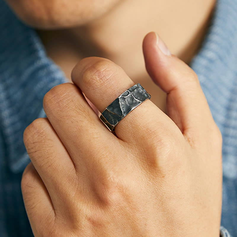 Buddha Stones 999 Sterling Silver Adjustable Protection Ring