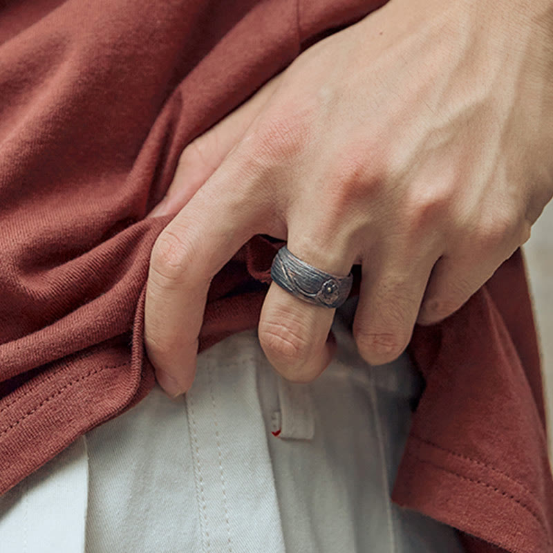 Buddha Stones Retro 999 Sterling Silver Copper Adjustable Protection Ring - image 11