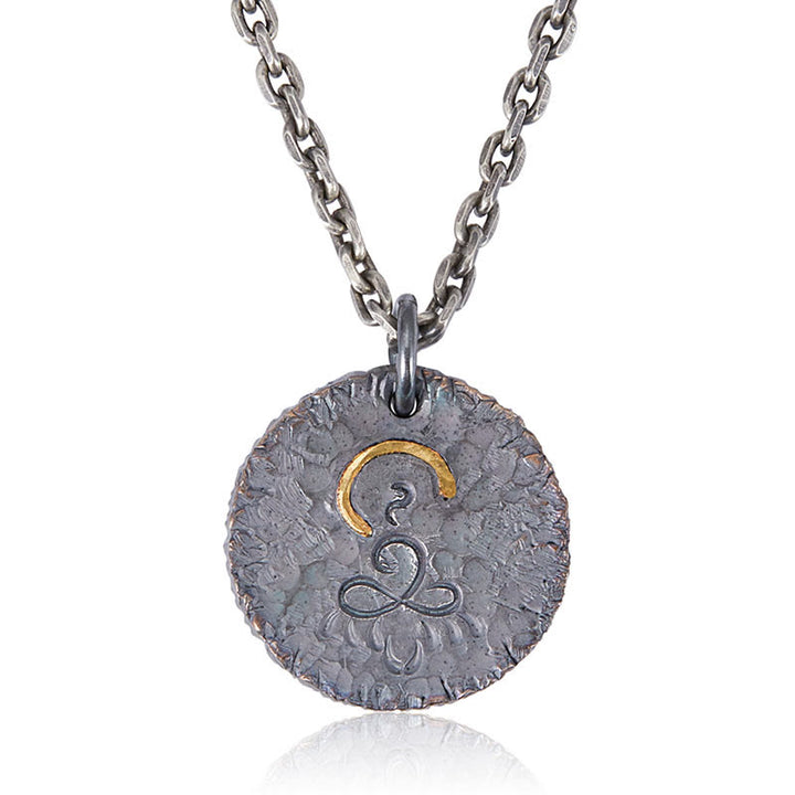 Buddha Stones 999 Sterling Silver 999 Gold 925 Sterling Silver Buddha Statue Lotus Necklace Pendant - image 7