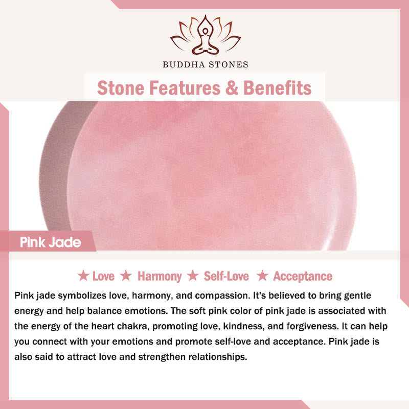 Buddha Stones Natural Dusty Rose Pink Jade Self-Love Bracelet Bangle - image 7