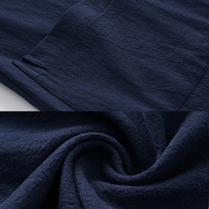 Buddha Stones Frog-Button Tang Long Sleeve Shirt Pants Men's Suit - image 12