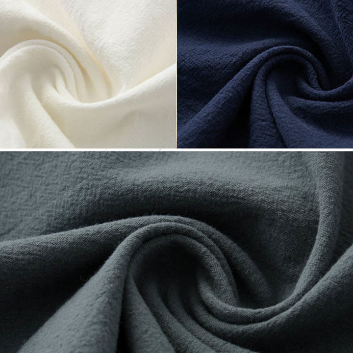 Buddha Stones Meditation Frog-Button Tang Long Sleeve Shirt Pants Men's Suit - image 26