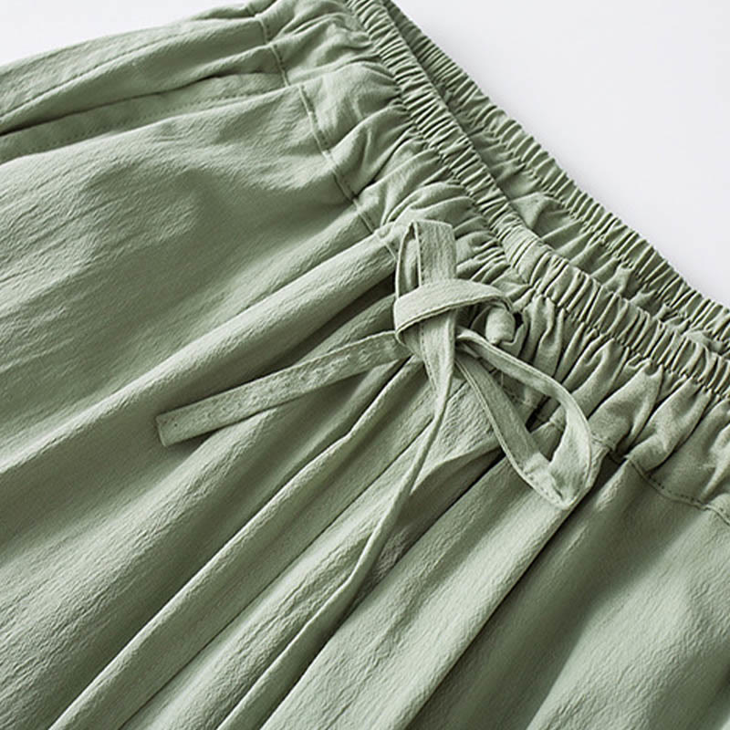 Buddha Stones Frog-Button Three Quarter Sleeve Shirt Pants Men's Suit - image 10