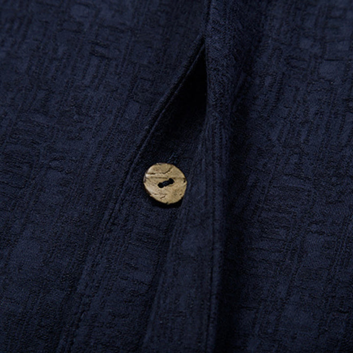 Buddha Stones Solid Color Chinese Tang Suit Cotton Linen Jacket Men Clothing - image 20