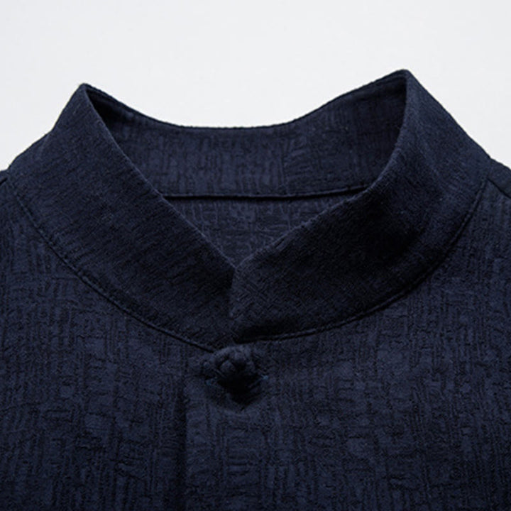 Buddha Stones Solid Color Chinese Tang Suit Jacket Men Clothing - image 16