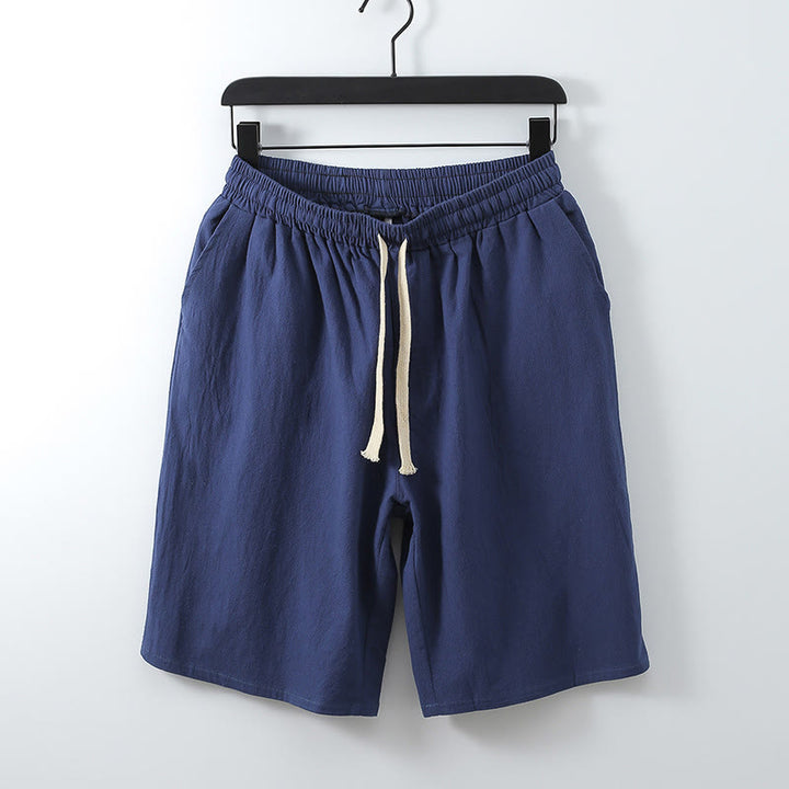 Buddha Stones Casual Solid Color Men's Straight Shorts With Pockets Cotton Shorts Men's Pants - DarkBlue - US/UK/AU54，EU64 (9XL) - image 2