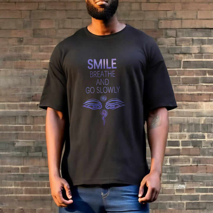 Buddha Stones SMILE BREATHE AND GO SLOWLY Eye Tee T-shirt - image 12
