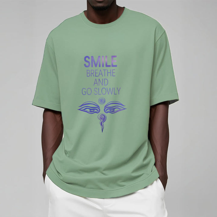 Buddha Stones SMILE BREATHE AND GO SLOWLY Eye Tee T-shirt - image 14