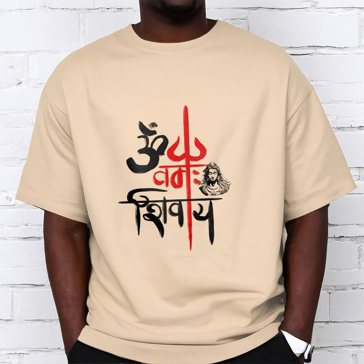Buddha Stones OM NAMAH SHIVAYA Red Trident Cotton Tee T-shirt - image 16