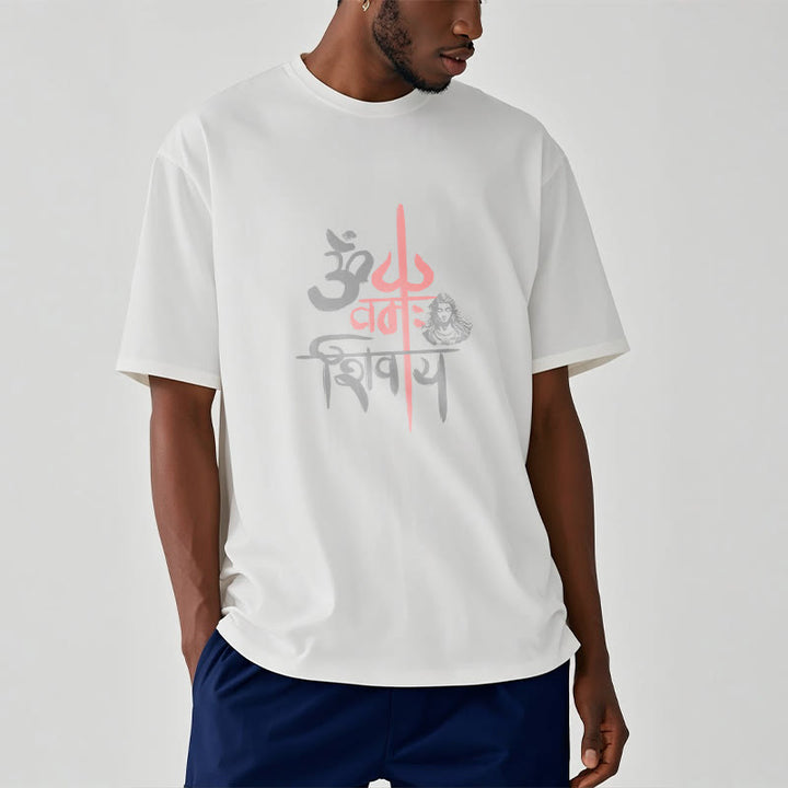 Buddha Stones OM NAMAH SHIVAYA Red Trident Cotton Tee T-shirt - image 8