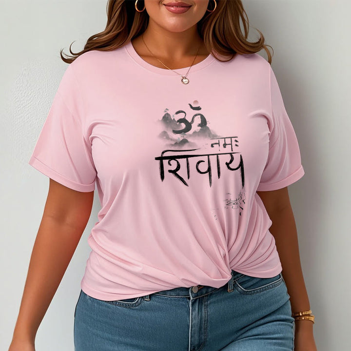 Buddha Stones OM NAMAH SHIVAYA Mountain Cotton Tee T-shirt