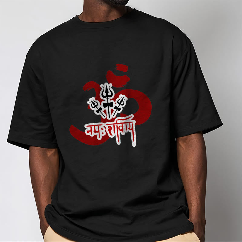 Buddha Stones OM NAMAH SHIVAYA Three Small Tridents Cotton Tee T-shirt - image 15