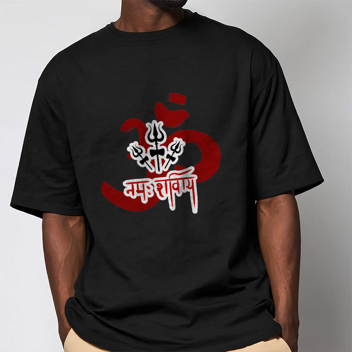 Buddha Stones OM NAMAH SHIVAYA Three Small Tridents Cotton Tee T-shirt - image 15