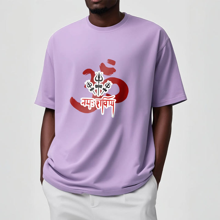 Buddha Stones OM NAMAH SHIVAYA Three Small Tridents Cotton Tee T-shirt - image 9