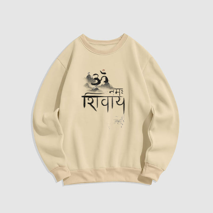 Buddha Stones OM NAMAH SHIVAYA Mountain Fleece Lined Polyester Sweatshirt