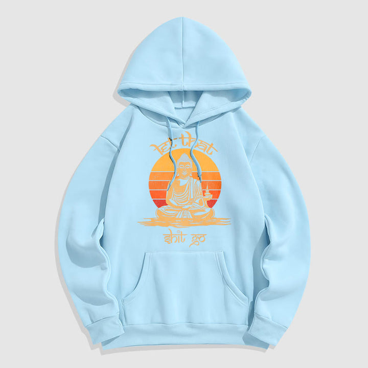 Buddha Stones Let That Shit Go Buddha Polyester Fleece Lined Hoodie - LightCyan - 2XL - image 29