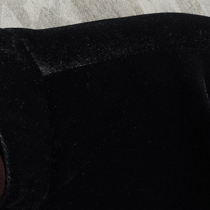 Buddha Stones Tang Suit Frog-button Round Neck Cotton Men's Jacket Shirt Clothing - image 4