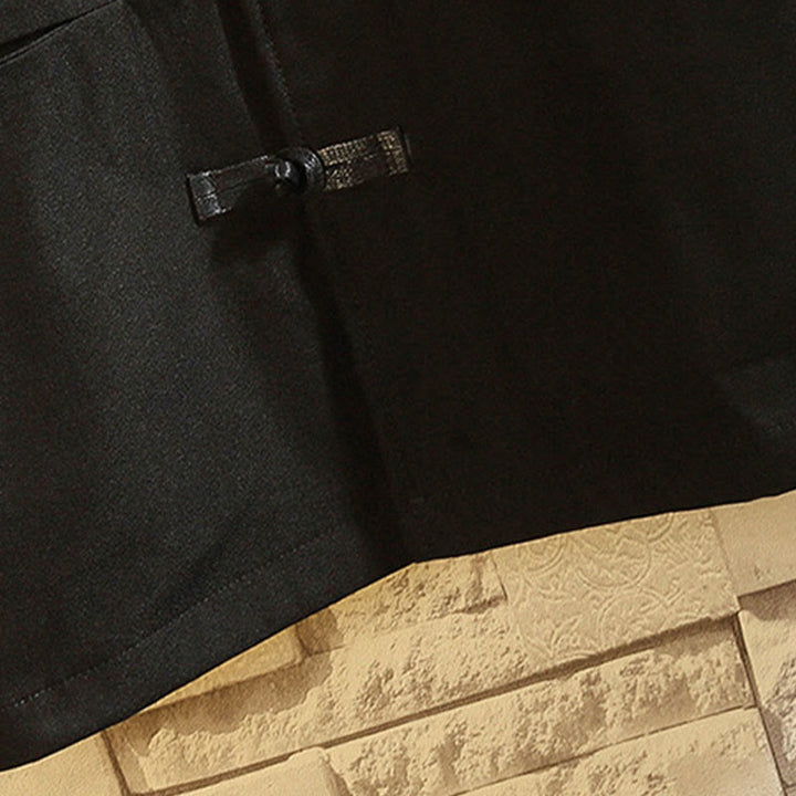 Buddha Stones Embroider Dragon Phoenix Casual Frog-button Cotton Men's Jacket Shirt Clothing - image 6