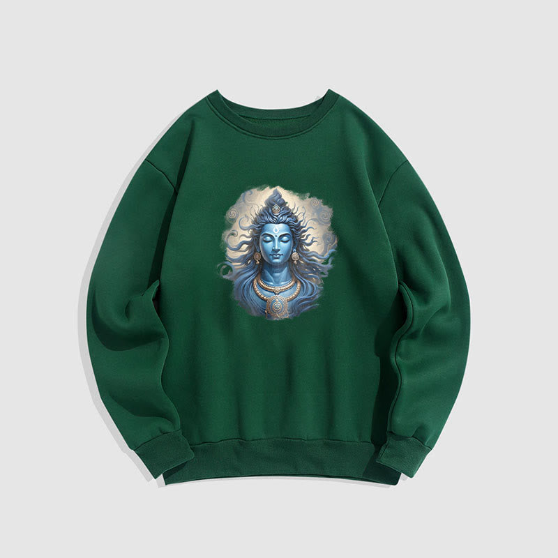 Buddha Stones OM NAMAH SHIVAYA Buddha Fleece Lined Polyester Sweatshirt