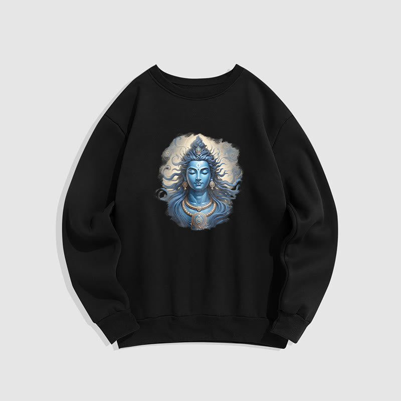 Buddha Stones OM NAMAH SHIVAYA Buddha Fleece Lined Polyester Sweatshirt