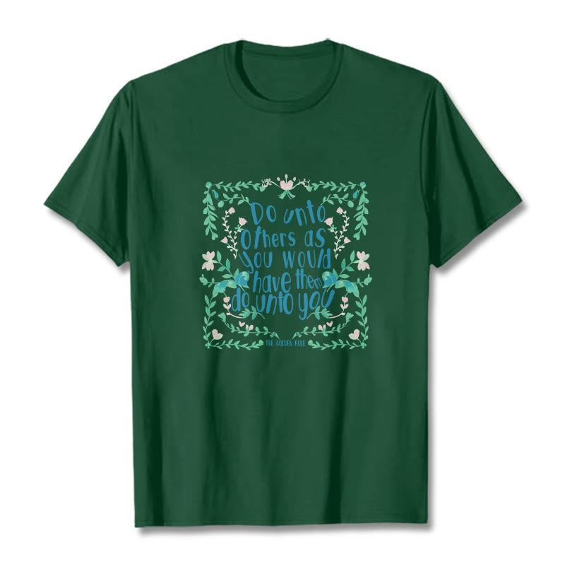 Buddha Stones The Golden Rule Tee T-shirt - ForestGreen - Green Leaves - 2XL - image 12