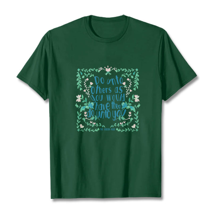 Buddha Stones The Golden Rule Tee T-shirt - ForestGreen - Green Leaves - 2XL - image 12